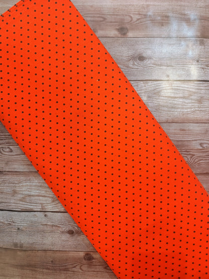 Orange and Black Pin Spot Cotton
