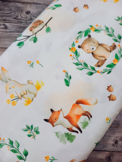 Woodland Animals Cotton Jersey
