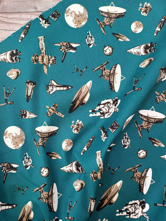 Space Centre Cotton Poplin
