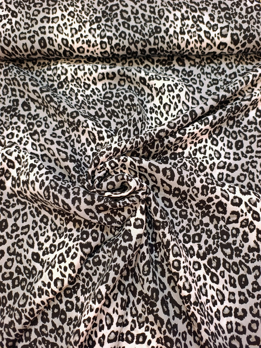 Grey Leopard Print Viscose