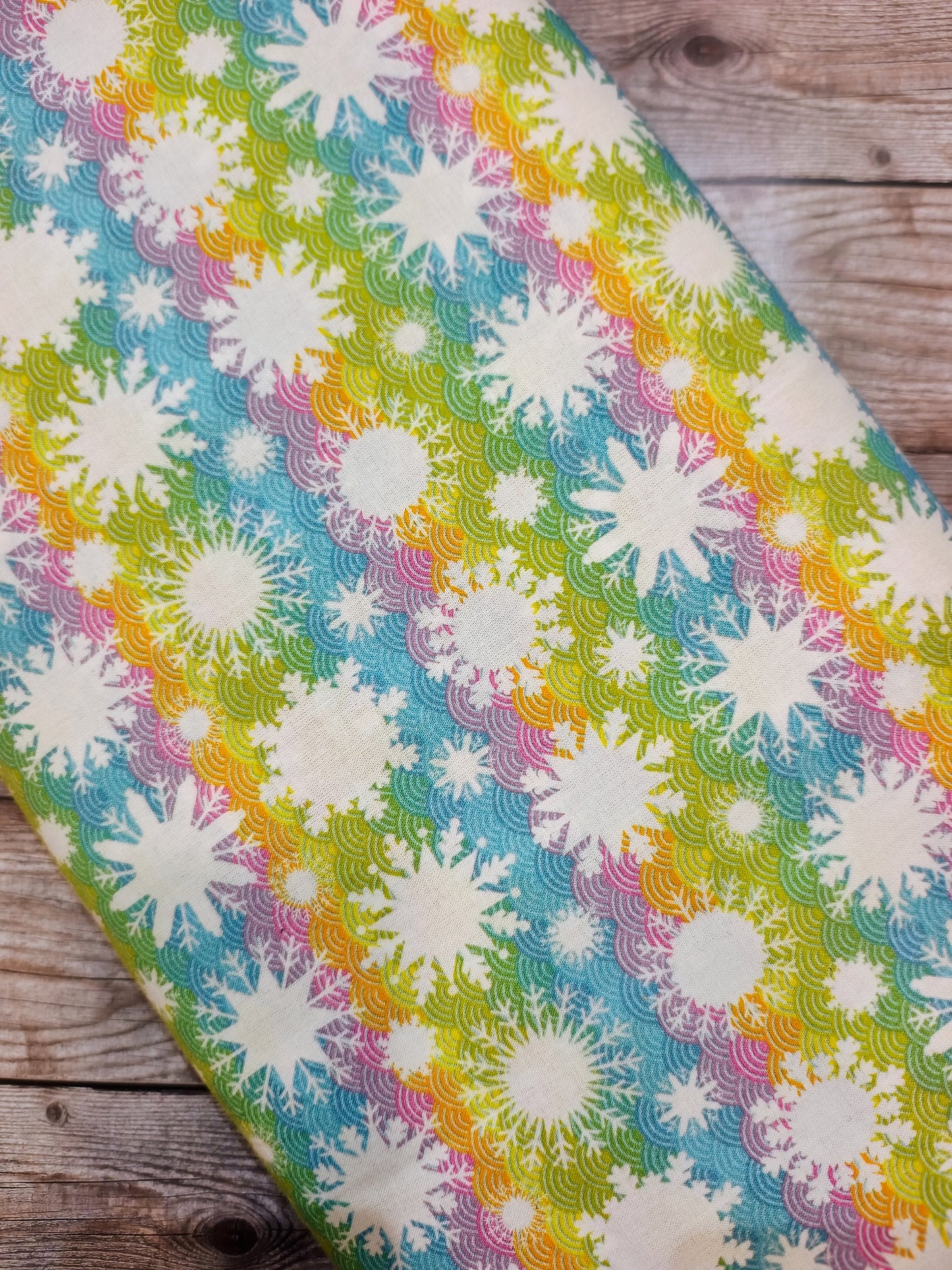 Rainbow Snowflakes Cotton
