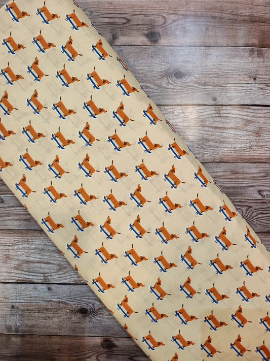 Skateboarding Sausage Dog Cotton