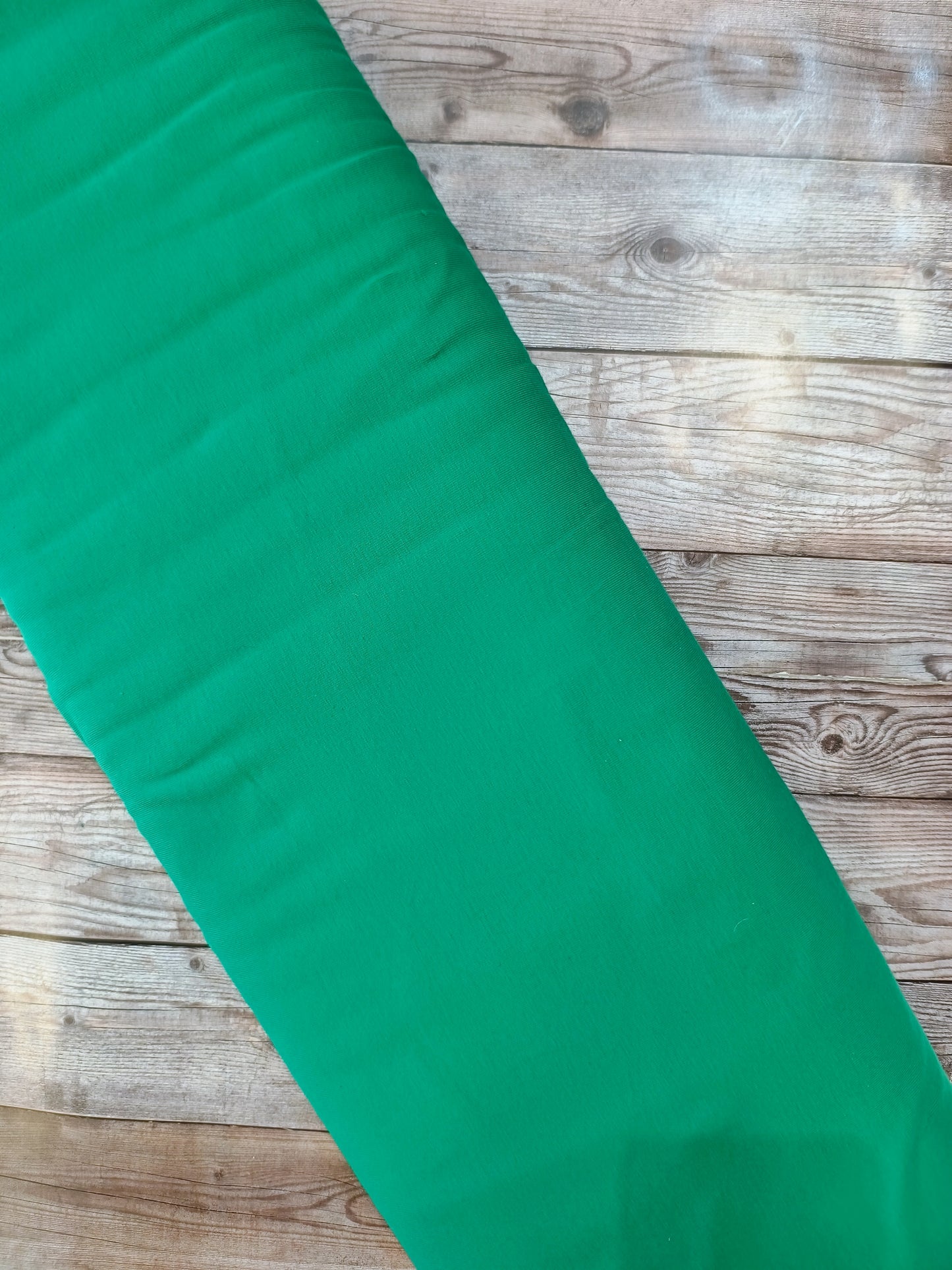 Plain Emerald Green Cotton Jersey