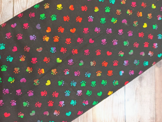 Rainbow Paw Print Cotton