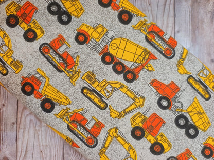 Construction Diggers Cotton