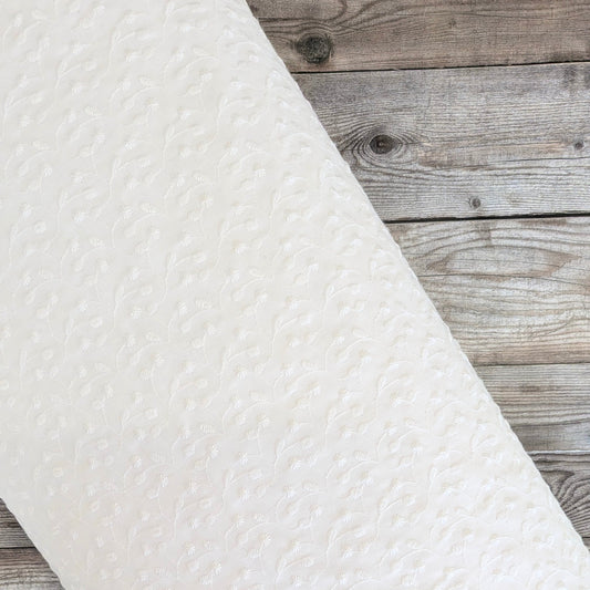 White Embroidery Cotton Blend