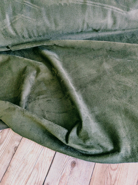 Dark Green Faux Suede