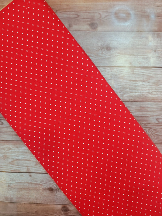 Red and White Pin Spot Cotton