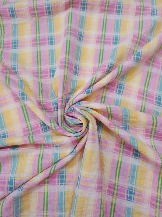 Multicoloured Gingham Seer Sucker