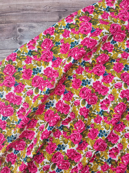 Rose Floral Cotton Poplin