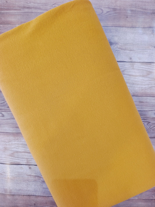 Ochre Tubular Cotton Ribbing Jersey