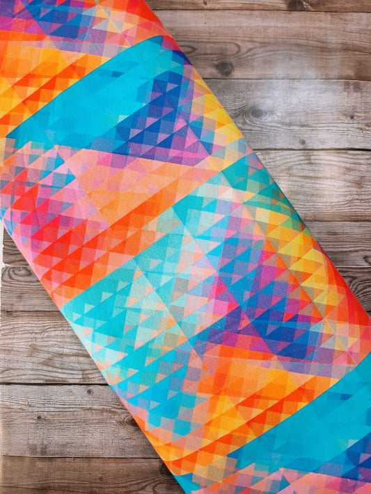 Geometric Kaleidoscope French Terry