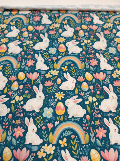 Rabbits & Rainbows Cotton Jersey