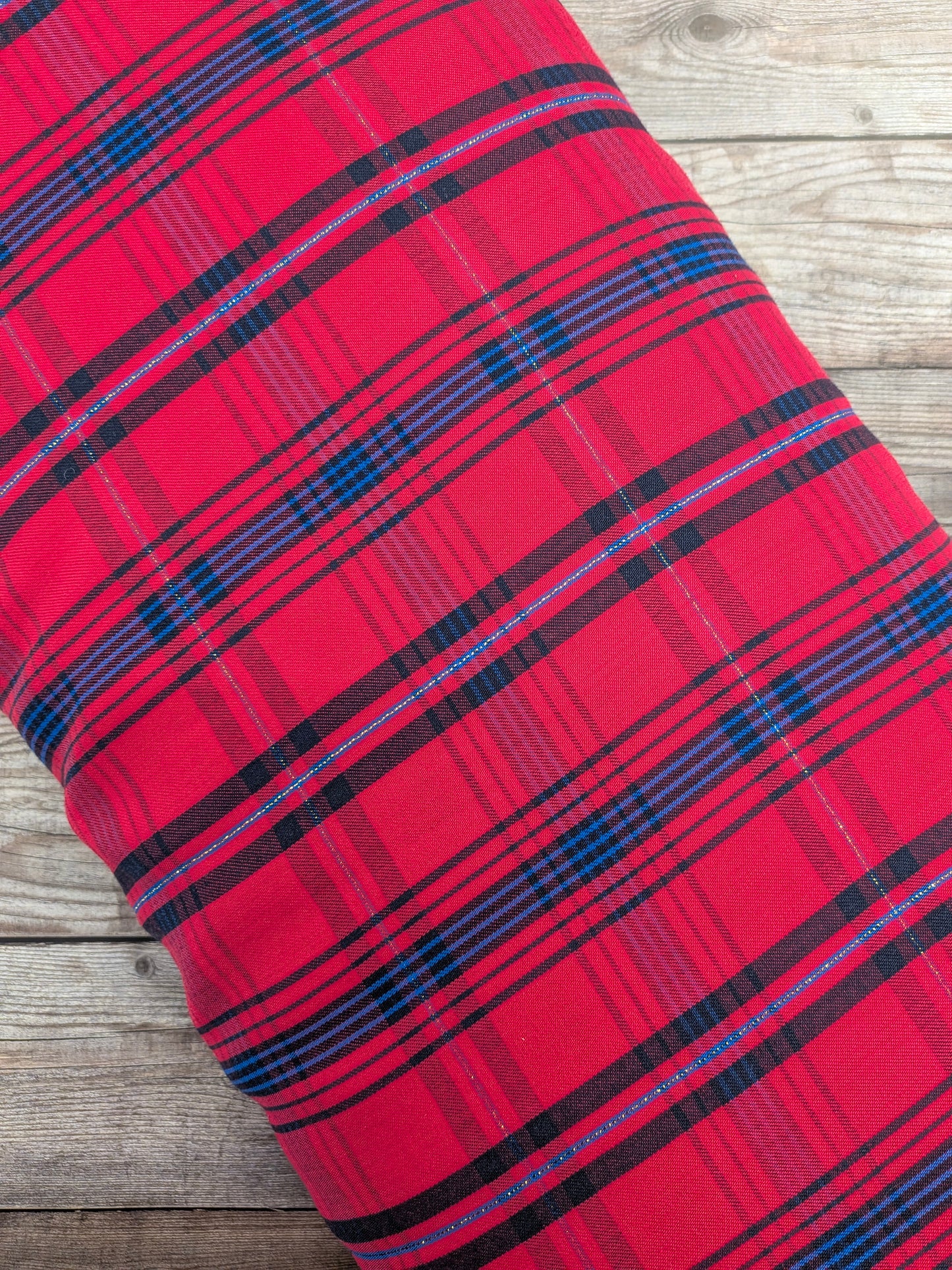 Lurex Tartan Cotton Blend