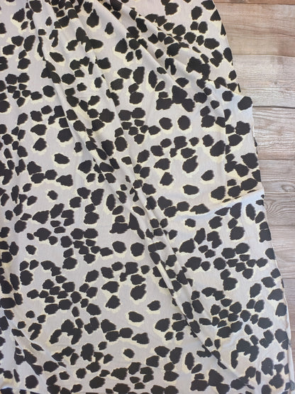 Silver Leopard Print Viscose Jersey