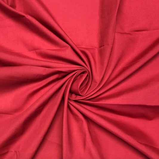 Scarlet Red Plain Polycotton