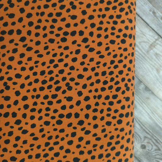 Dalmatian Spot on Rust Cotton Jersey