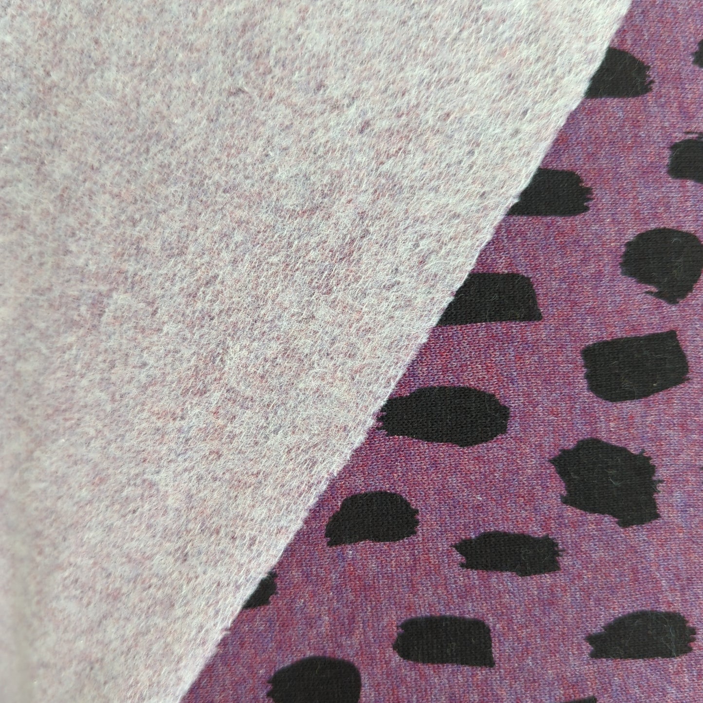 Black Spots On Aubergine Sweat Jersey