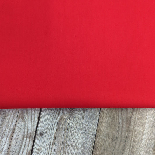 100% Cotton Poplin Plain Red