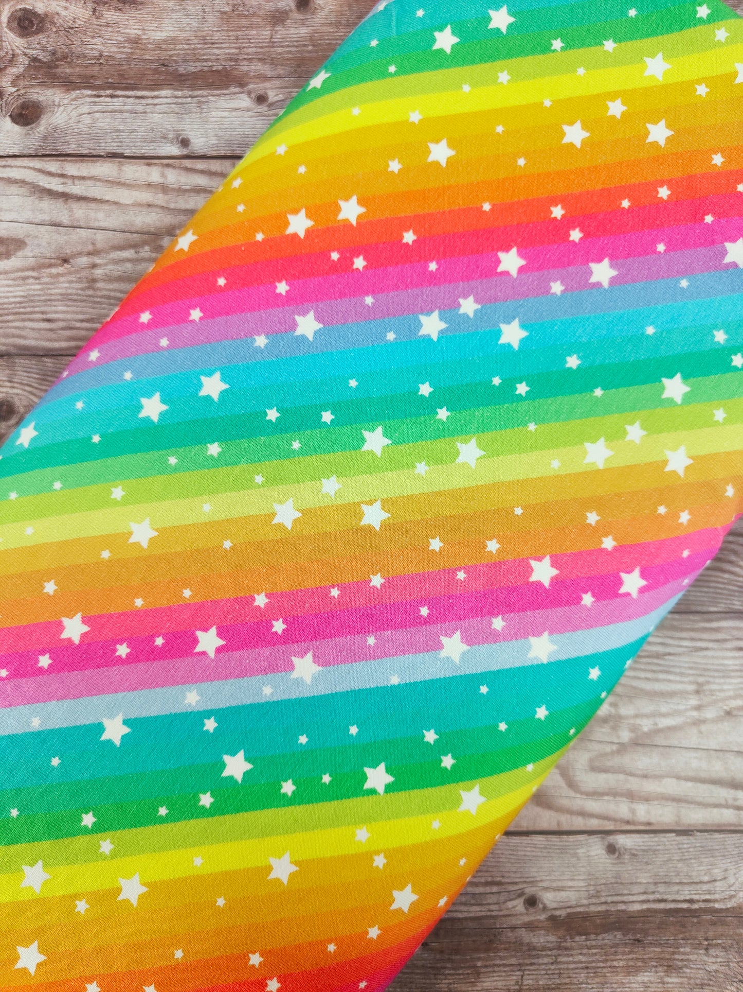 Rainbow Stars Cotton Jersey