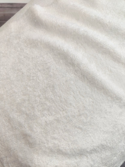 White Cotton Terry Towelling