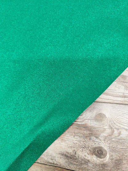 Bottle Green Glitter 100% Cotton