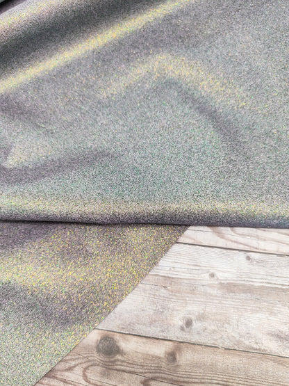 Silver Iridescent Glitter 100% Cotton