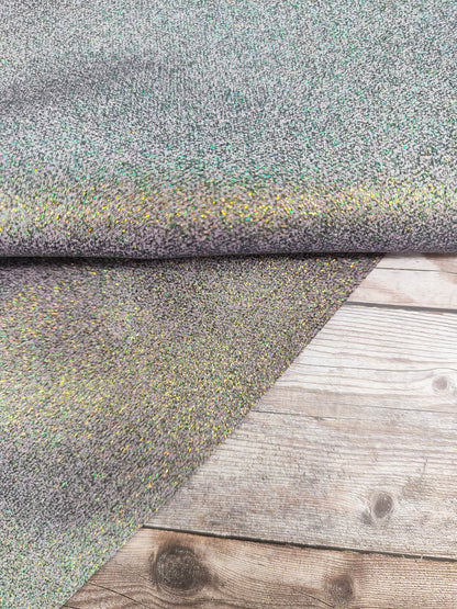 Silver Iridescent Glitter 100% Cotton