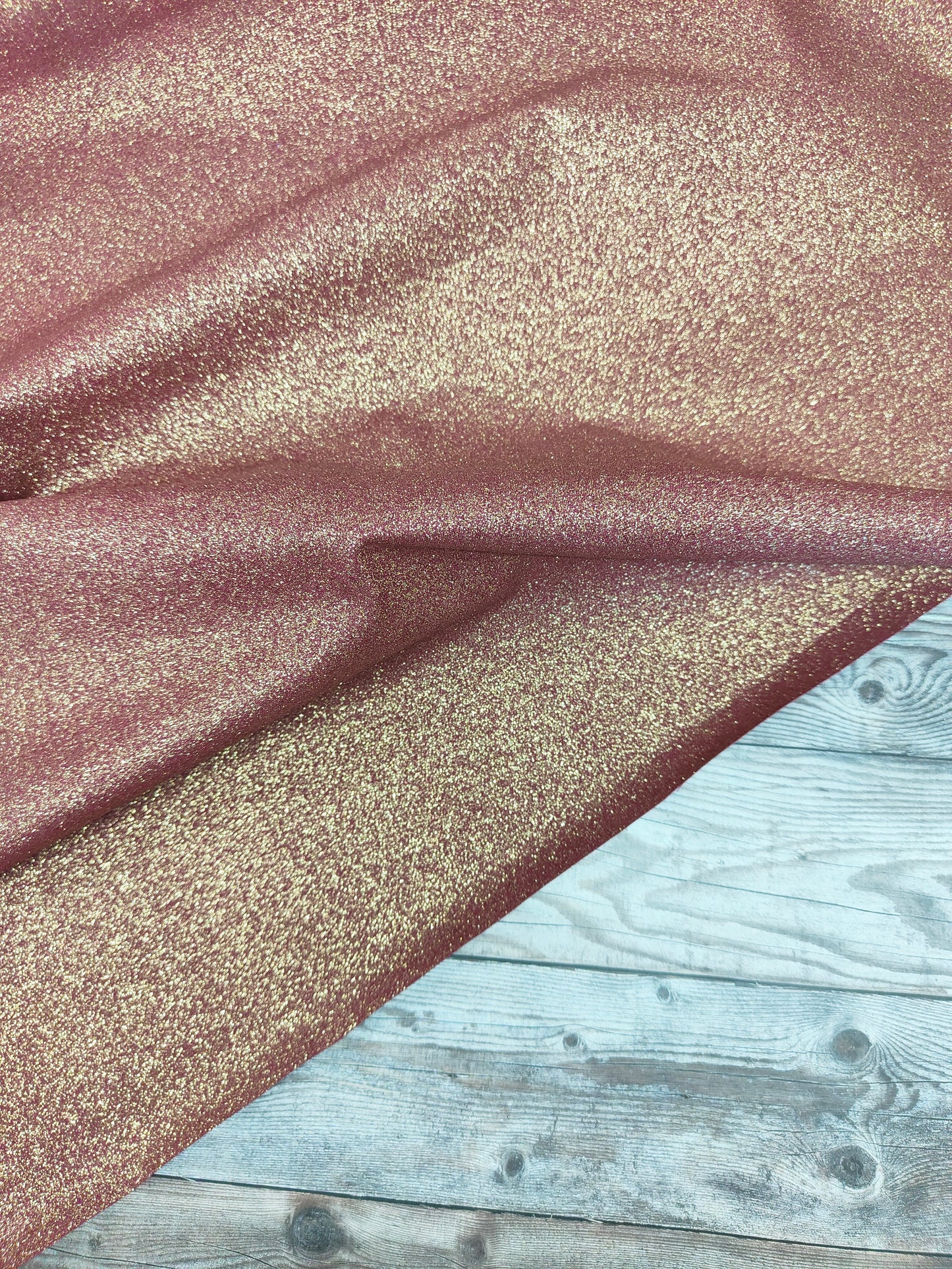 Burgundy Gold Glitter 100% Cotton