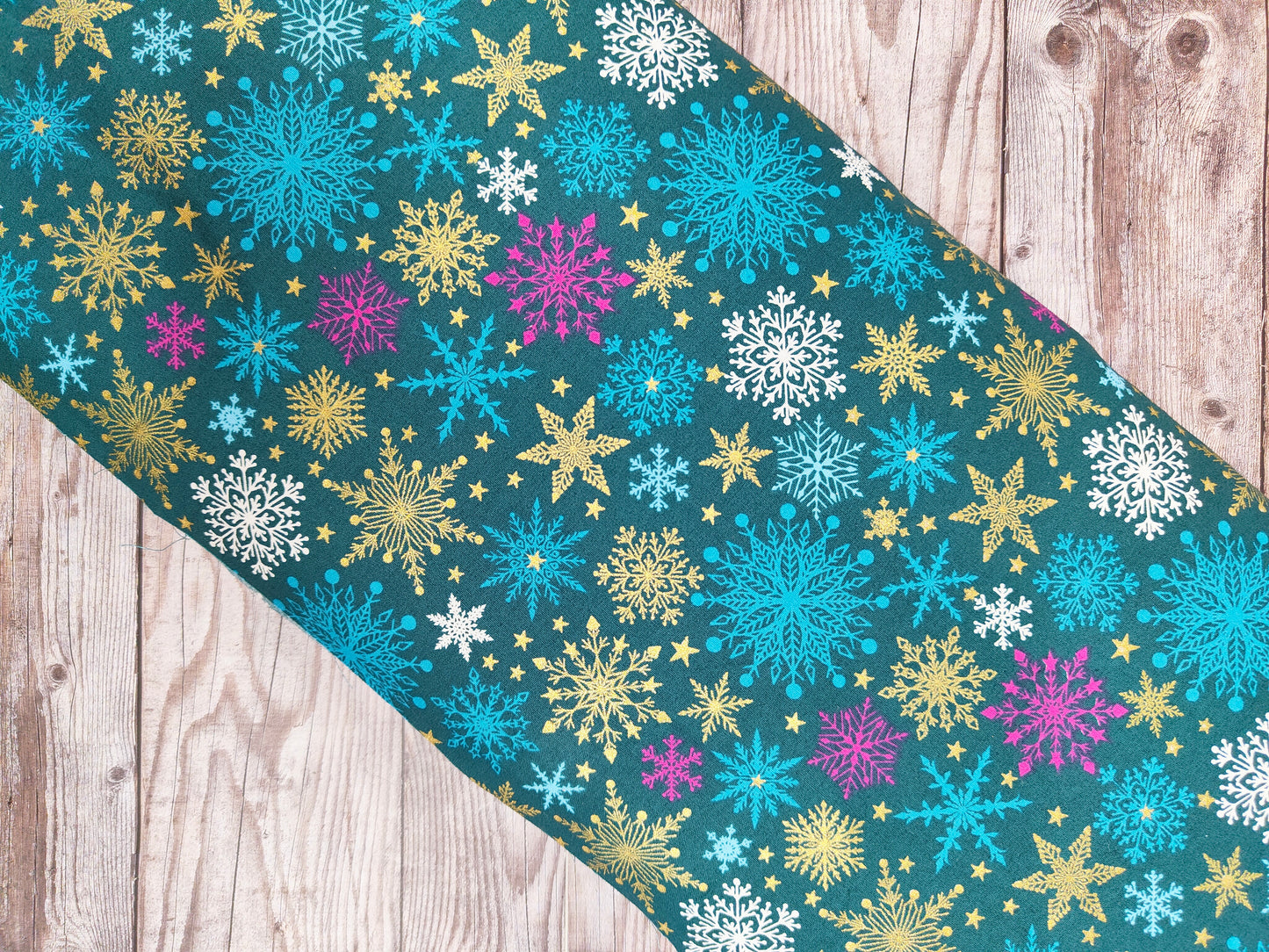 Contemporary Snowflake Cotton Half Meter