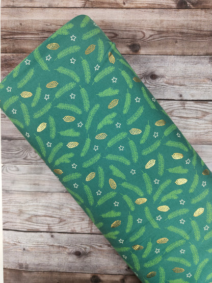 Foil Acorns Cotton Jersey