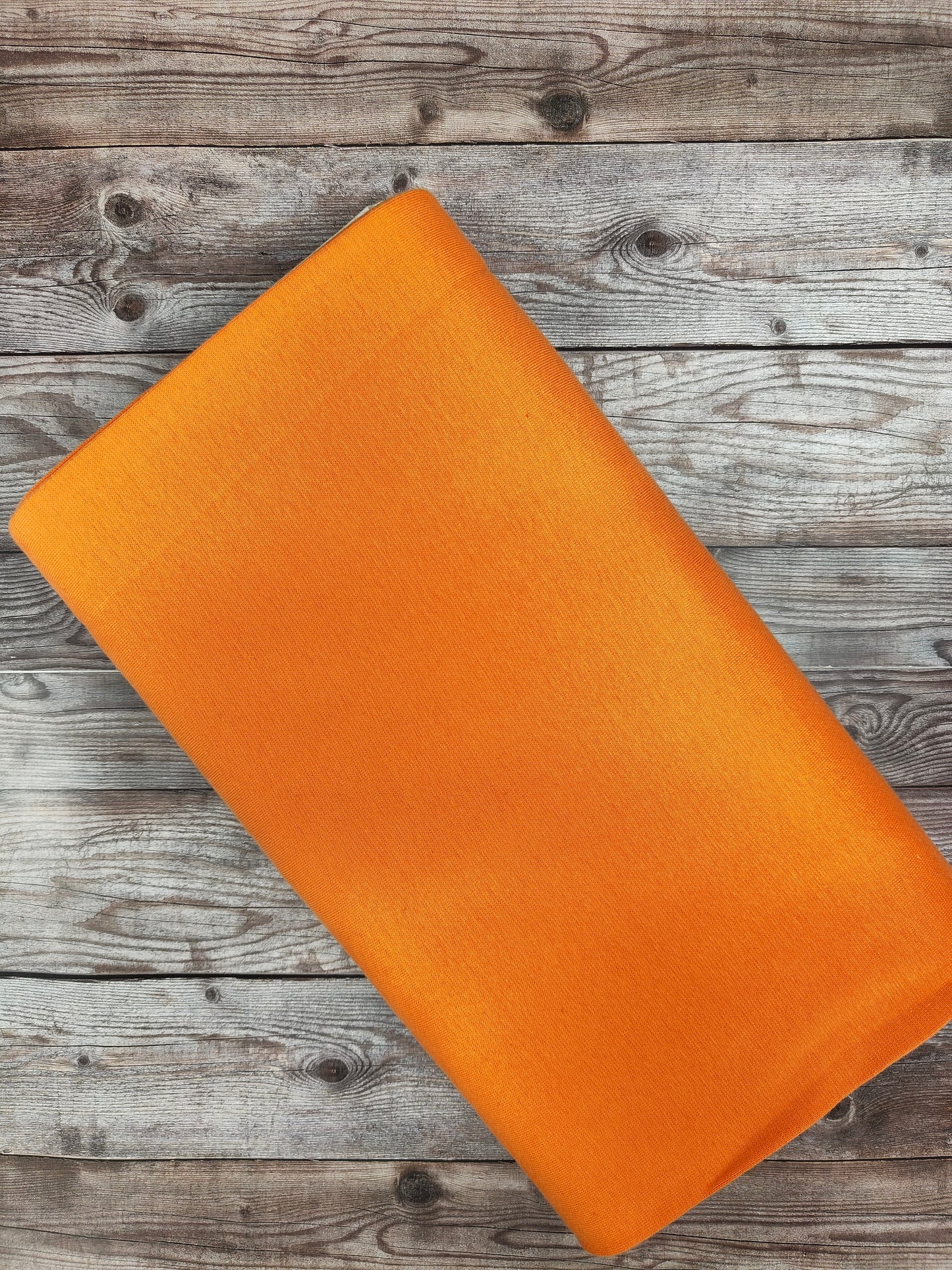 GOTS Orange Tubular Cotton Ribbing Jersey