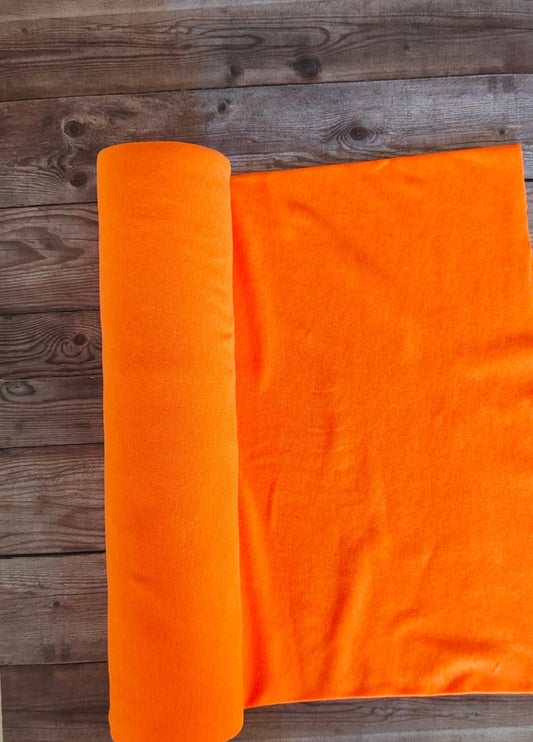 Flo Orange Tubular Cotton Ribbing Jersey