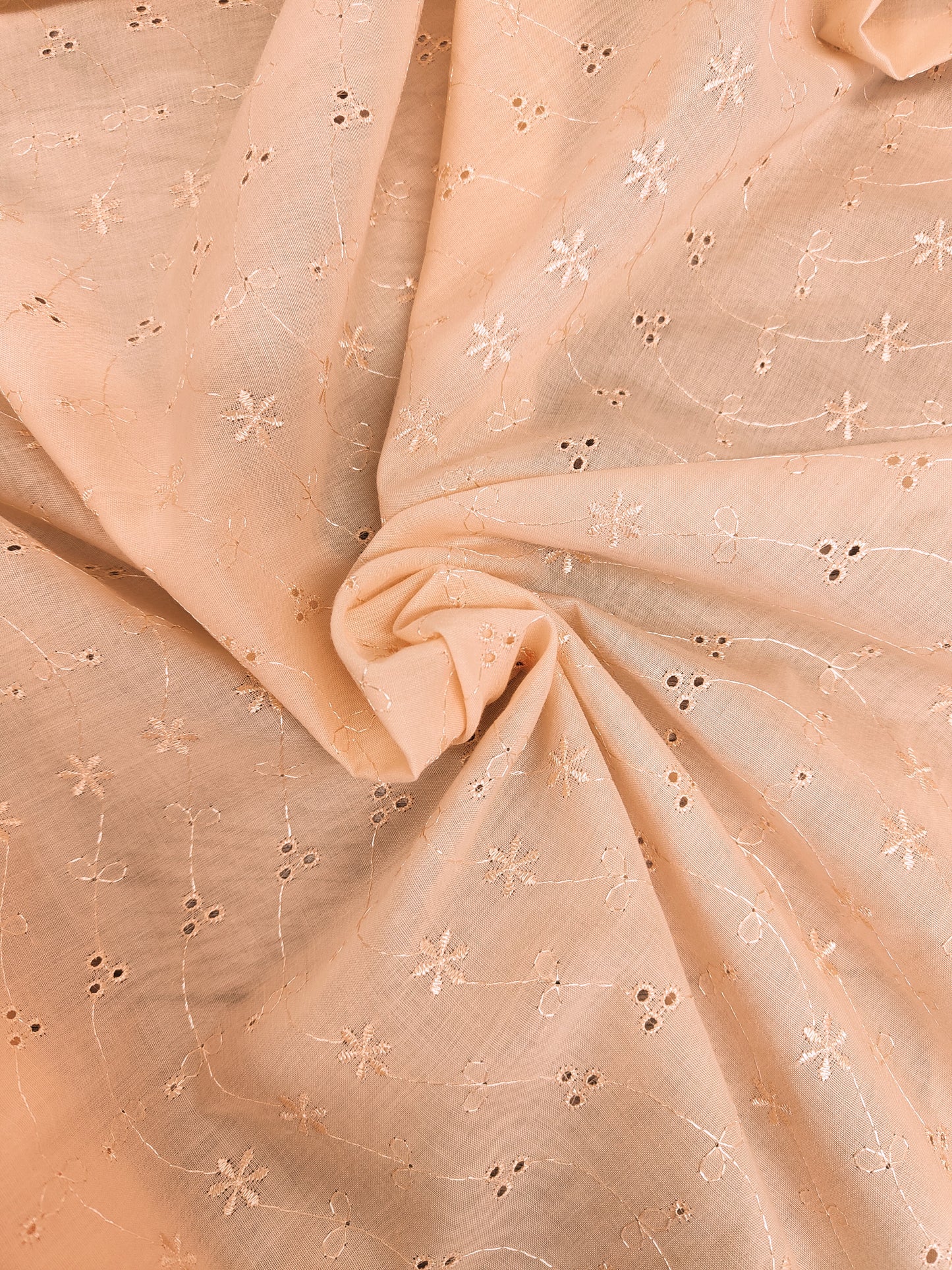 Peach Embroidered Anglaise